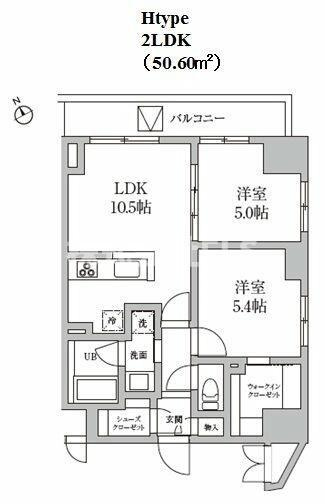中央区日本橋馬喰町２丁目の賃貸マンションの間取り