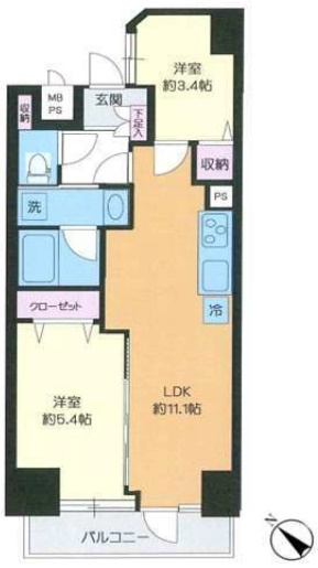 クレベール西新宿の間取り