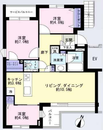 ロイヤルシーズン新宿柏木の間取り