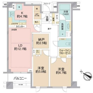 プラウド上原の間取り
