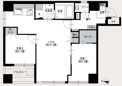 ドムール入谷の間取り