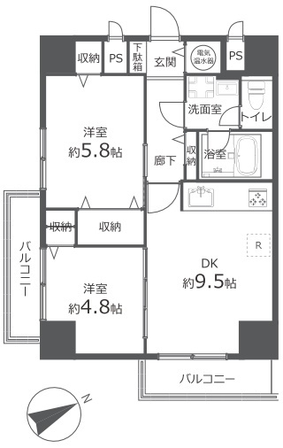 新板橋ビューハイツの間取り