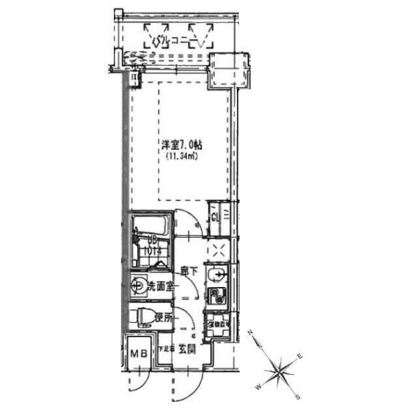 S-RESIDENCE都島の間取り