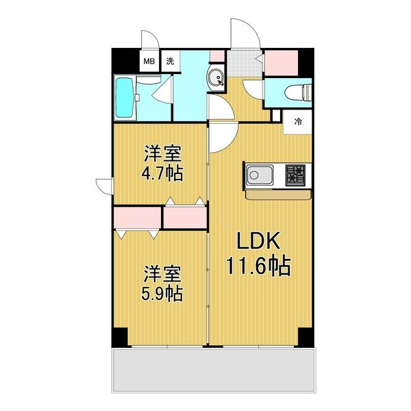 レジデンシア都島アイラの間取り