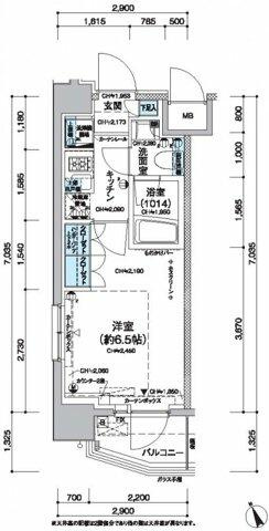 新品家具付きマンション南蒲田３（ＫａＧｏｏｄ東京）の間取り
