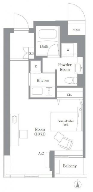 フラッツ東陽の間取り