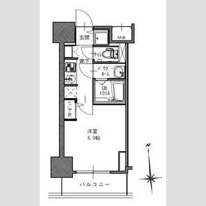 S-RESIDENCE南堀江の間取り