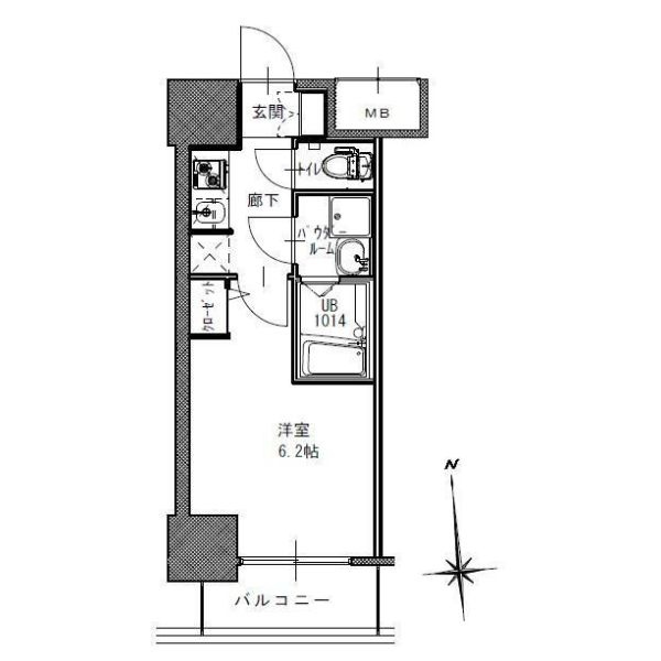 S-RESIDENCE南堀江の間取り