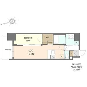 Alivis桜川の間取り