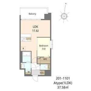 Alivis浪速東SoL TERRACEの間取り