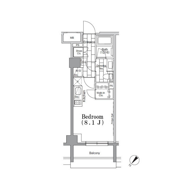 ＯＮＥ　ＲＯＯＦ　ＦＬＡＴ　ＴＳＵＫＩＳＨＩＭＡの間取り