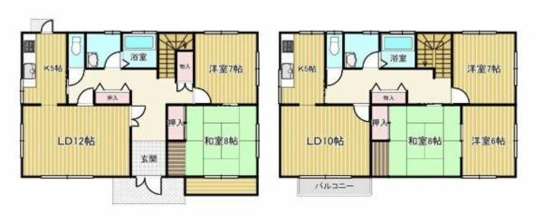 前橋市六供町中古一戸建ての間取り