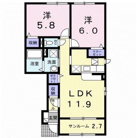 アネシス・ルナＣの間取り