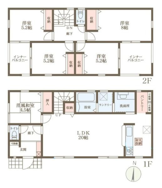リーブルガーデン林堂 １号棟 ／新築一戸建の間取り