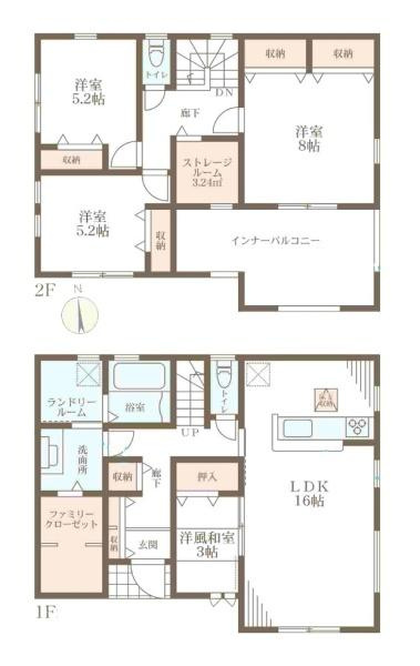 リーブルガーデン神殿町 ３号棟 ／新築一戸建の間取り