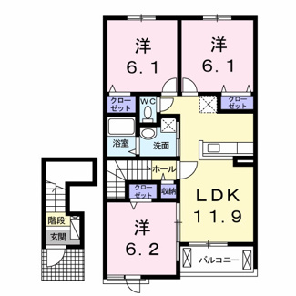 【間取り】 | クラール　安宅Ｄ