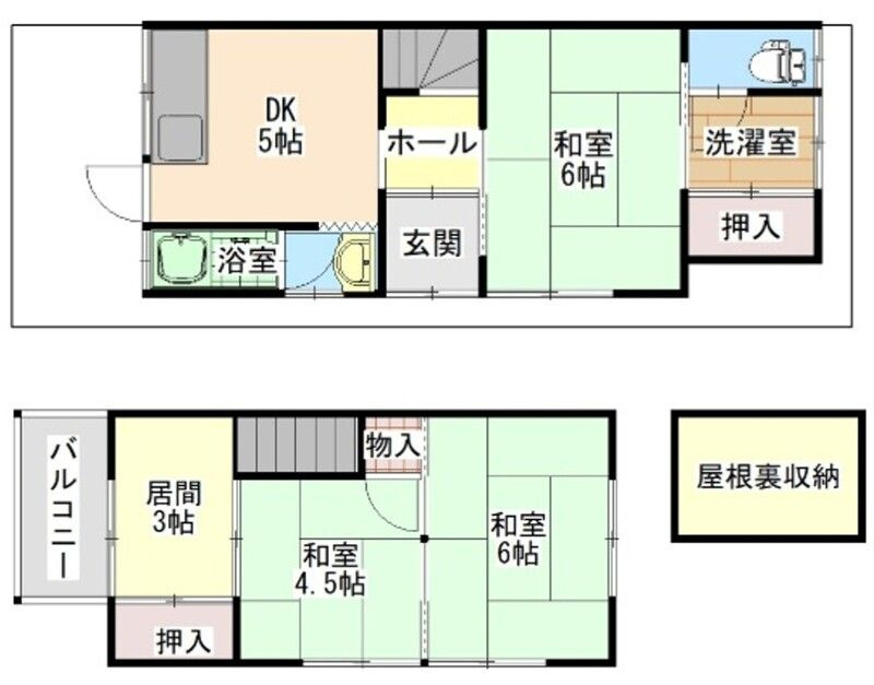 高瀬町貸家の間取り