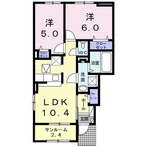 ブランミュール梅満Ａの間取り
