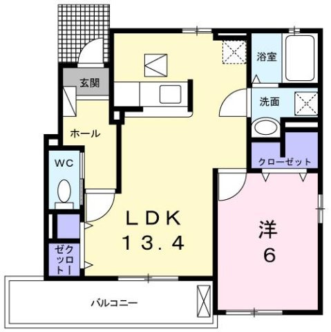 コンシェルジュ颯Ⅰの間取り