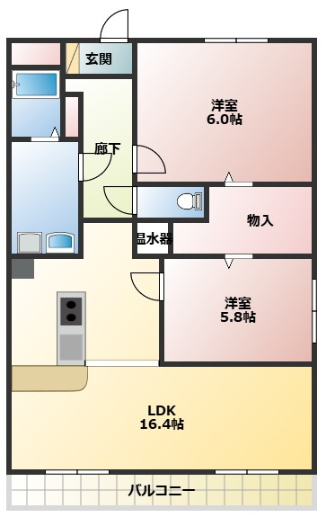 ハイツ清光の間取り|間取り図になります。
