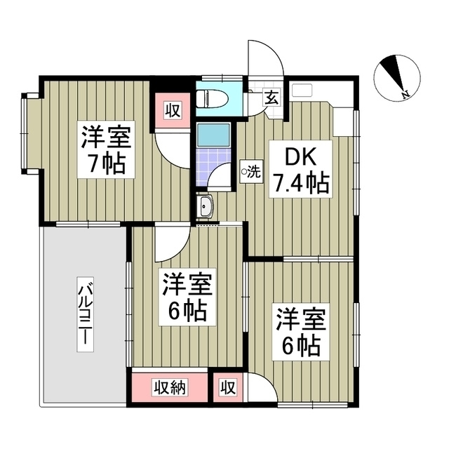 大栄コーポの間取り