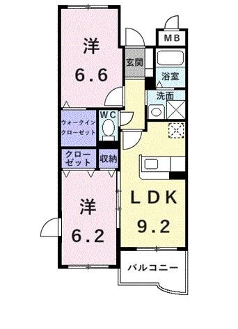 フロイデヴォーヌングの間取り