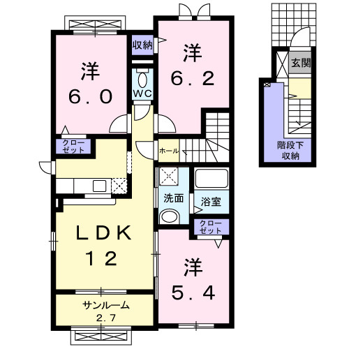 【間取り】 | クレイドルⅡ
