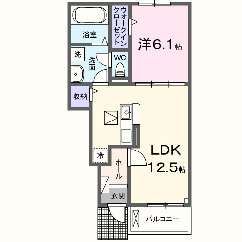 エルミタージュ泉ヶ丘１号館の間取り