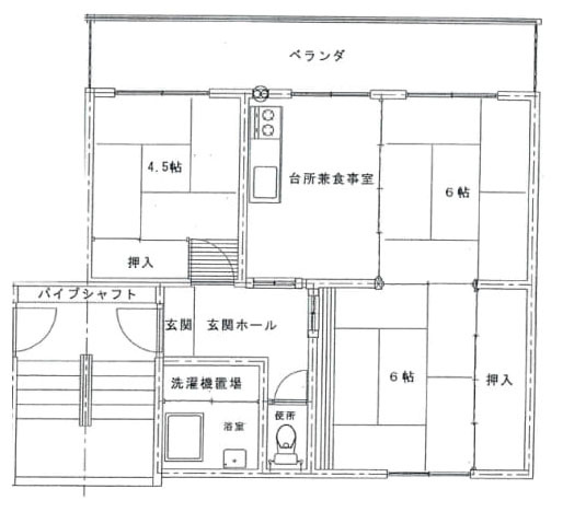 東大和市蔵敷３丁目の中古マンションの間取り