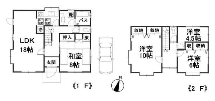 日野市大字日野の中古一戸建の間取り