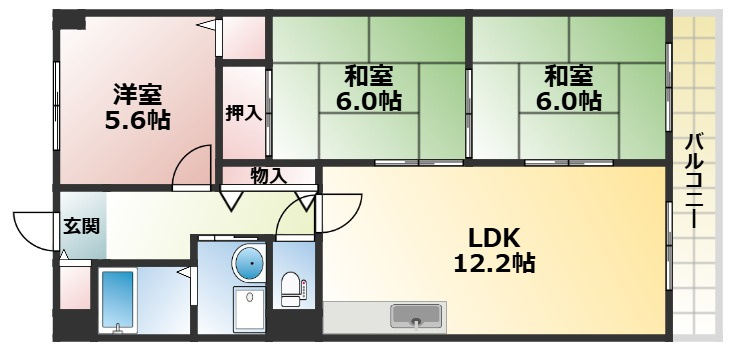 フローラ青山の間取り