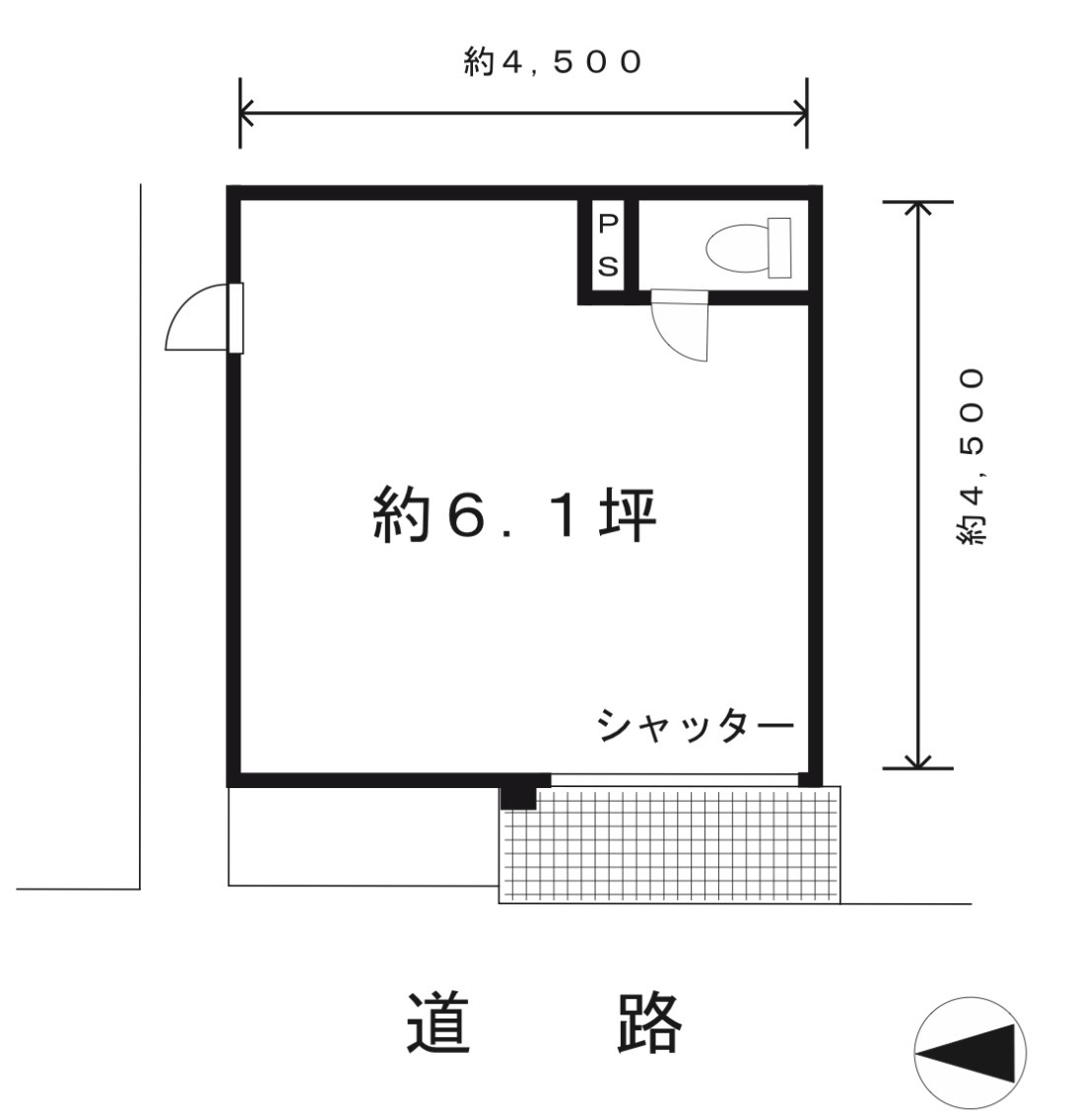 豊中市長興寺北３丁目の店舗事務所の間取り