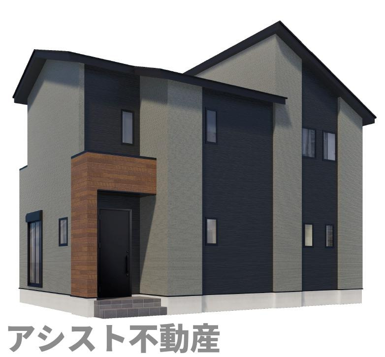 飯塚市若菜2期9号棟の外観パース|外観パースです
