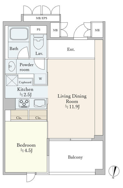 住吉コートクＷＥＳＴの間取り