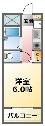 アンポワーズ武庫川レディースの間取り