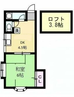 横浜市保土ケ谷区西久保町のアパートの間取り