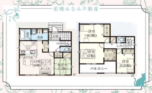 【新築】前橋市前箱田町　１号棟(全２棟)　グラファーレ　新築建売分譲の間取り