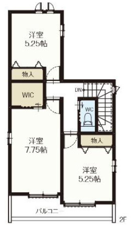 【仲介手数料無料】清瀬市野塩２期全８棟Ｄ号棟　清瀬市の不動産なら西武ハウジングの間取り