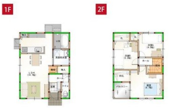 高知市百石町４丁目　新築戸建　⑫　【全6区画】の間取り|3LDK+WICL+パントリー　建物面積　78.5㎡（約23.74坪）