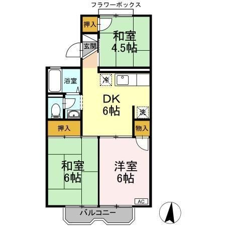 グリーンハイツ森安の間取り