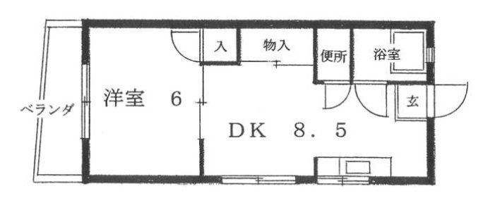 西灘マンションの間取り