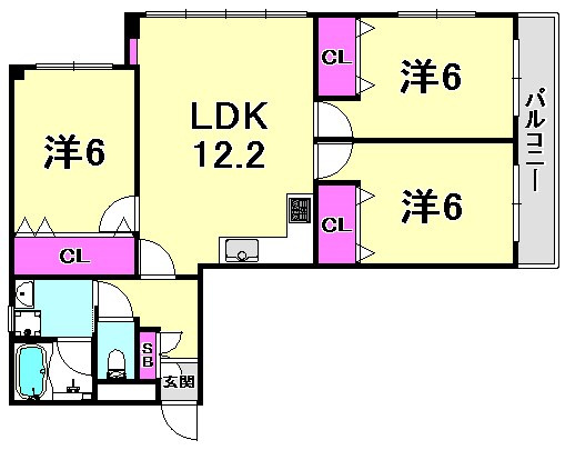 西宮北口ビルくすの木の間取り