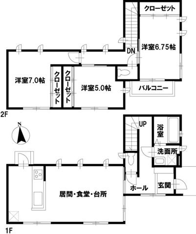 富士町４丁目貸家戸建の間取り