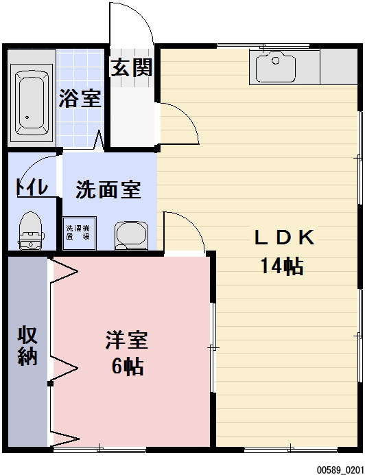 レインボー桜井Ｂの間取り