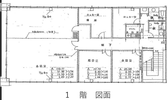 北三ツ杭町貸事務所の間取り