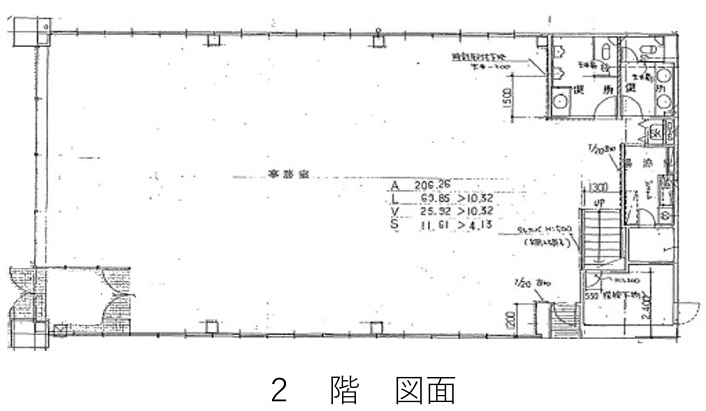 北三ツ杭町貸事務所の間取り