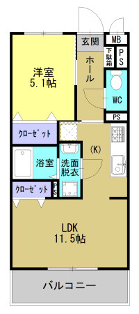 ソルーナ松橋の間取り