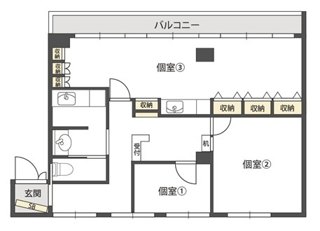 【間取り】 | メロディーハイツ　羽曳野線ロードサイド2階店舗