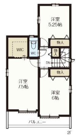 【仲介手数料無料】清瀬市野塩２期全８棟Ｊ号棟　清瀬市の不動産なら西武ハウジングの間取り