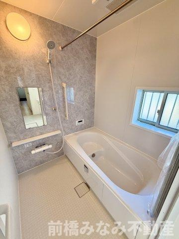 【新築】高崎市倉賀野町　限定１棟　ハートフルタウン　新築建売の浴室|落ち着いた空間のお風呂です